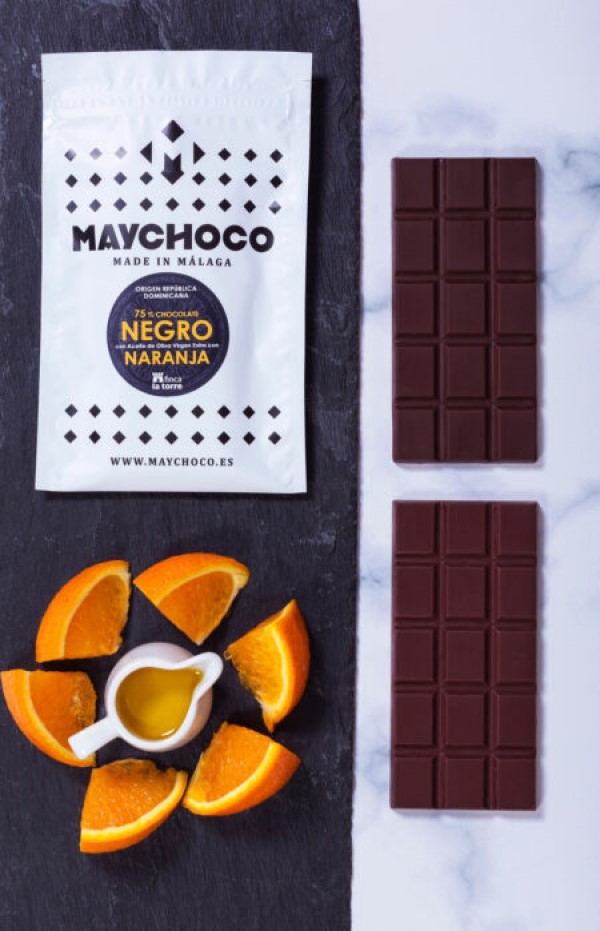 Chocolate Maychoco negro naranja